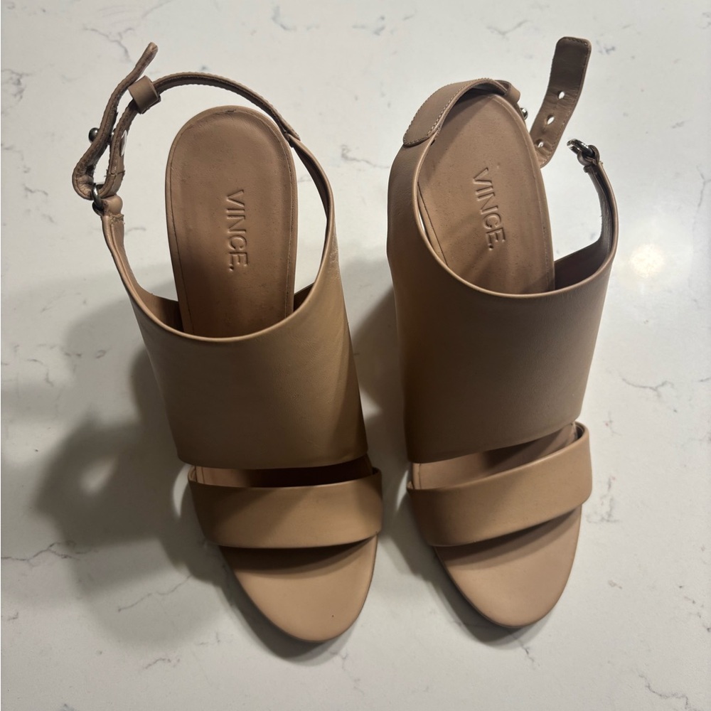 Vince Women's Beige Heeled Sandals